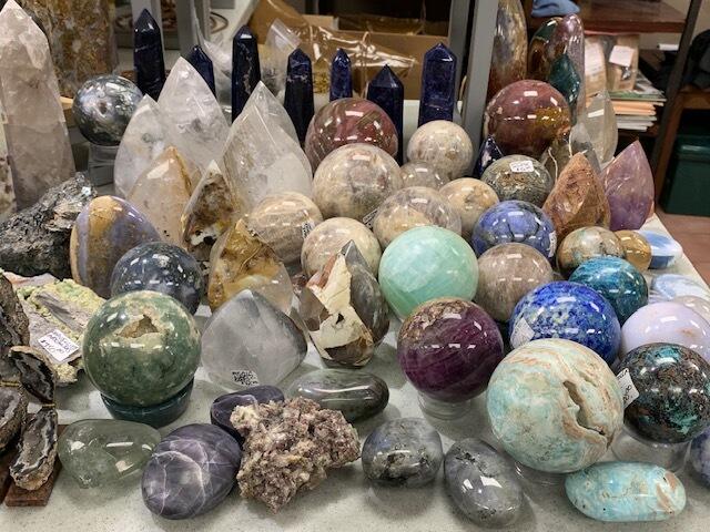 rocks and orbs